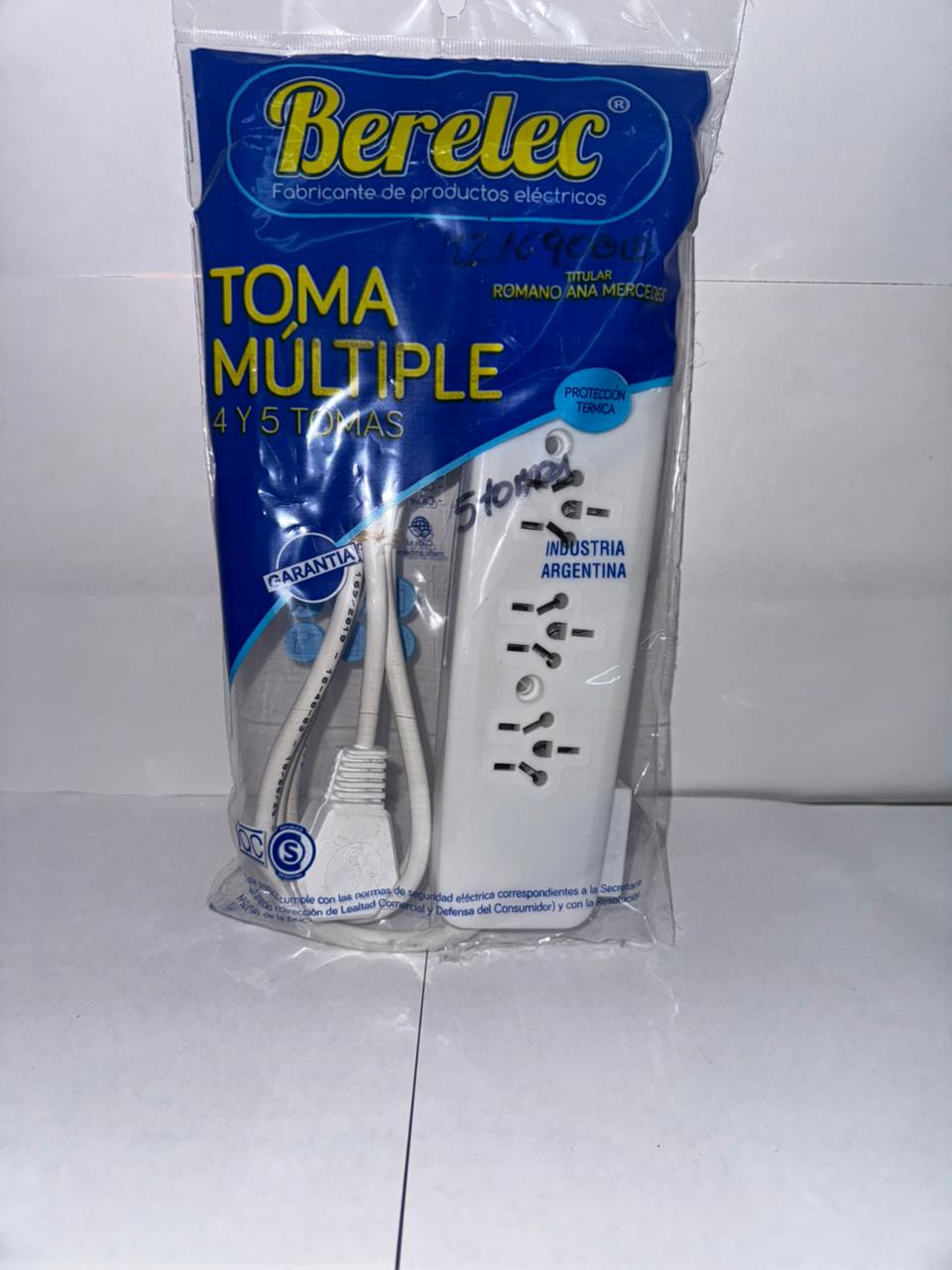 alargador de 4 y 5 tomas 1,5 m