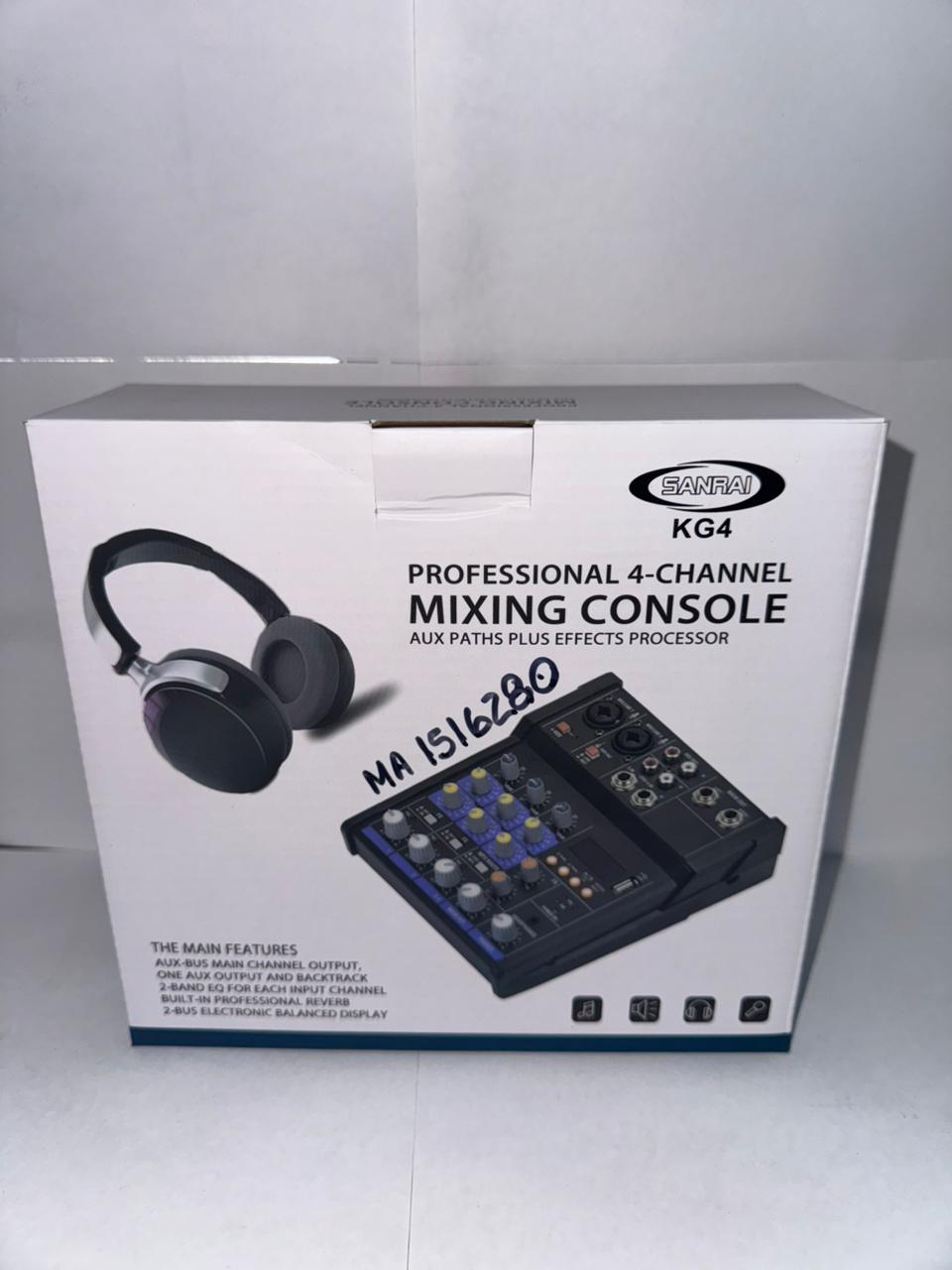 consola mixer profesional 4 canales
