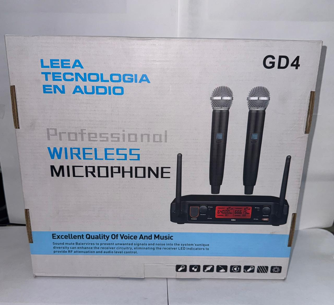 microfono profesional inalambrico doble vocal